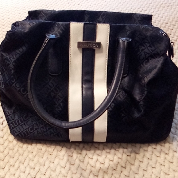 Nautica Black and Cream Tote Bag - Picture 1 of 1